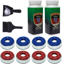 Load image into Gallery viewer, Complete Shuffleboard Accessories Bundle: 8 Pucks, Wax &amp; Mini Brush Set