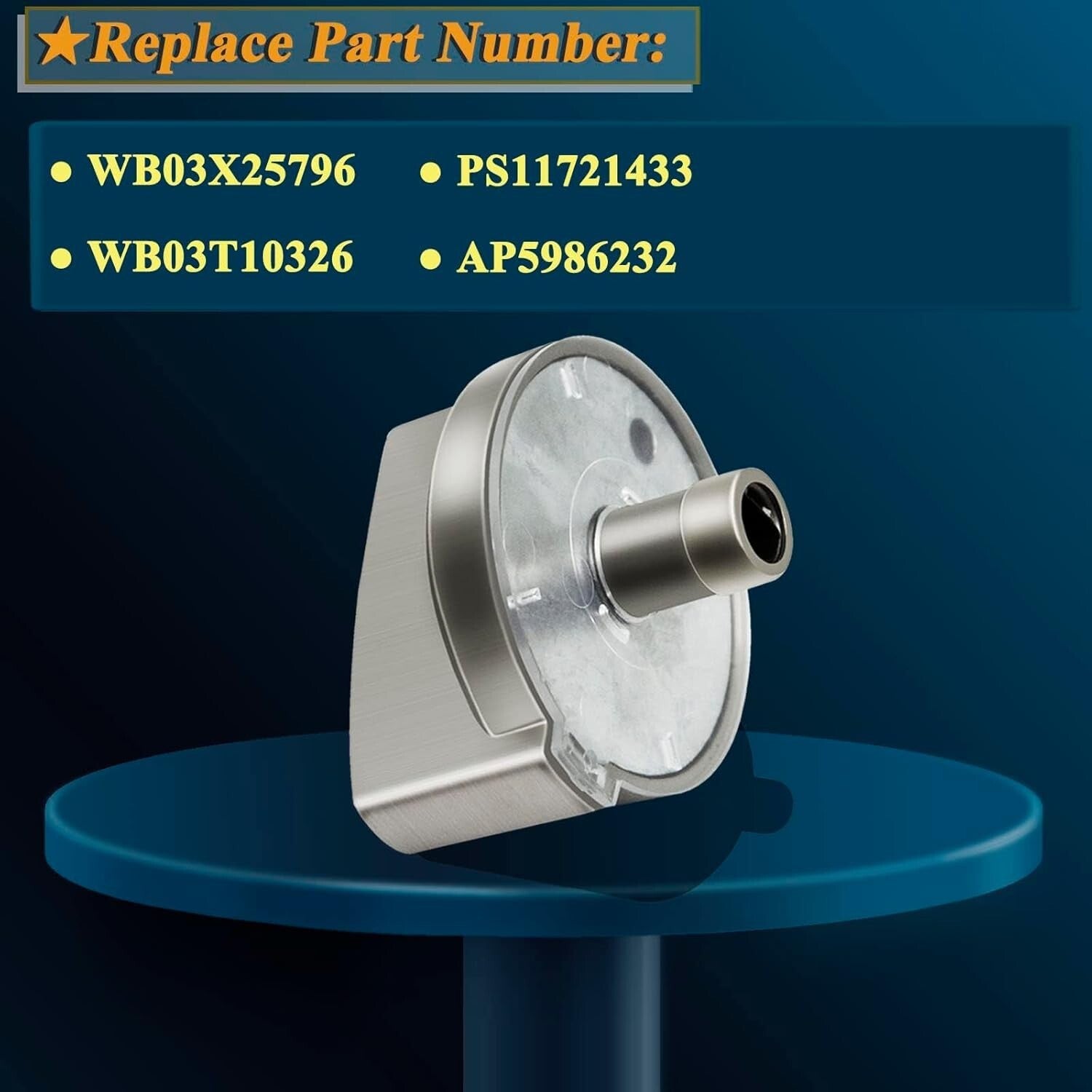 5-Pack GE Compatible Gas Cooktop Knobs - Easy Installation & Durable Design