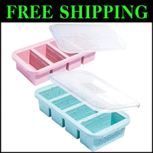 Load image into Gallery viewer, BPA-Free 1 Cup Silicone Freezer Tray with Convenient Lids for Organized Freezing