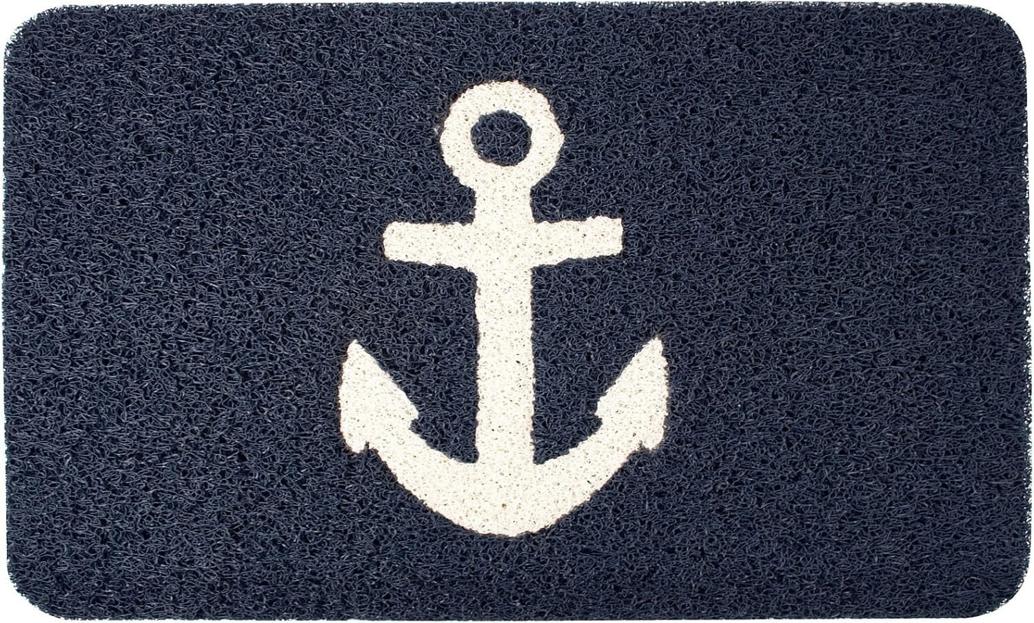 Durable Vinyl Anchor Doormat, 30 by 18-Inch - Stylish Nautical Entryway Rug
