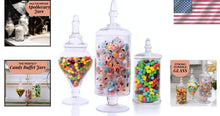 Load image into Gallery viewer, Chic Large Apothecary Jars with Lids - Ideal for Decorative Use &amp; Candy Bars