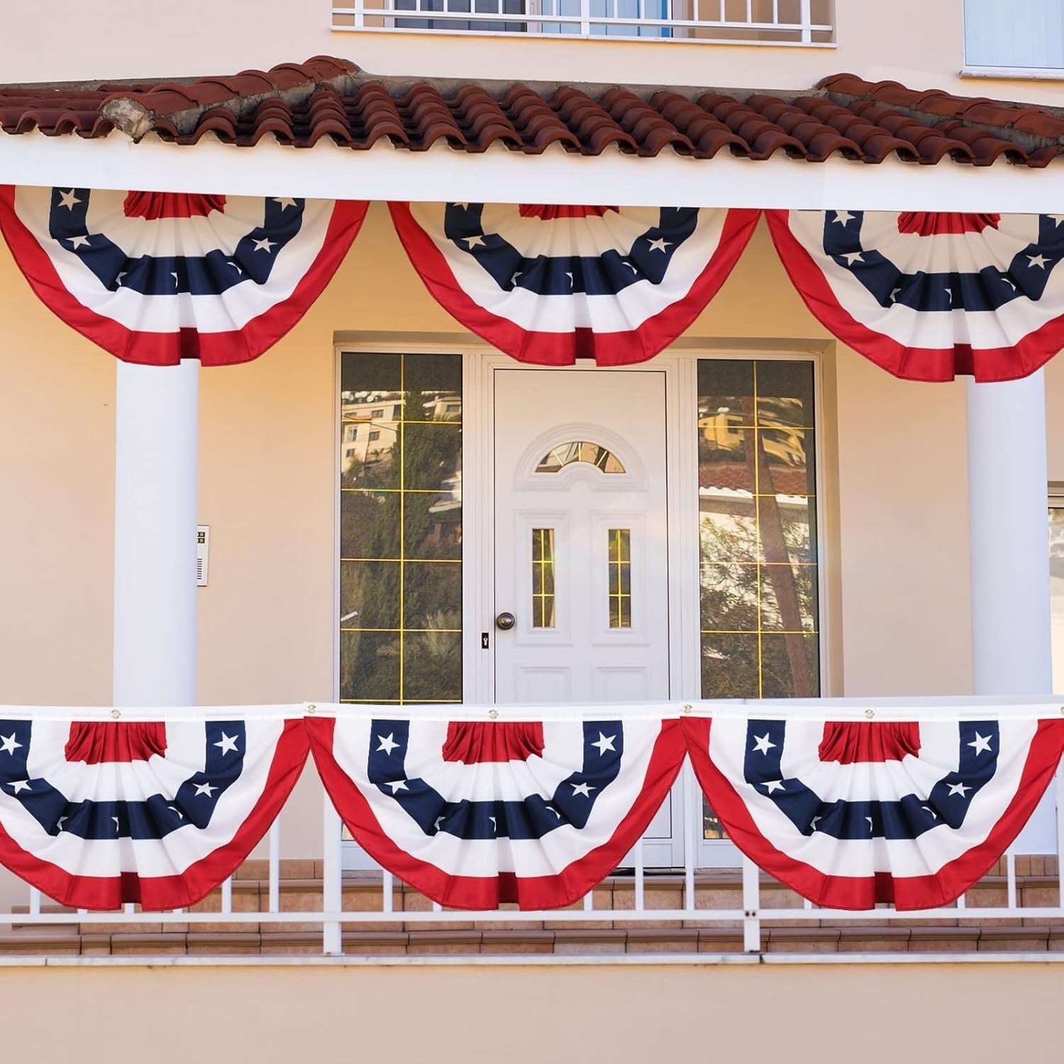 Celebrate with 12 Foldable American Flag Banners - 3x6 Feet for Patriotic Events