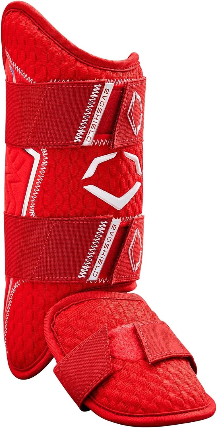 Custom Fit Pro-SRZ 2.0 Batter's Leg Guard in Scarlet for Right Handed Players