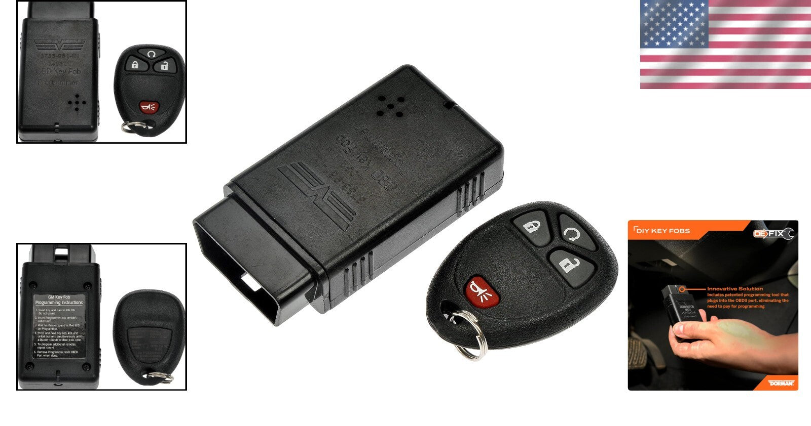 Compact 4-Button Key Fob Replacement - Ideal for Buick & Chevrolet Models