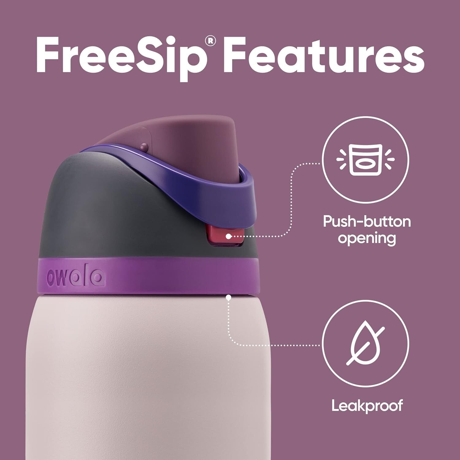40 oz Insulated Stainless Steel Water Bottle with FreeSip Straw - Dreamy Field