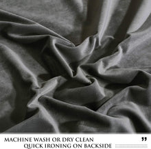 Load image into Gallery viewer, Elegant Grey Velvet Blackout Curtains 84" Long - Set of 2 Room Darkening Drapes