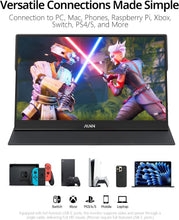 Load image into Gallery viewer, Ultra-Slim 15.6-Inch Portable Monitor - Full HD Eyecare Display with Smart Cover
