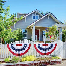 Load image into Gallery viewer, Durable Polyester American Fan Flag - Patriotic Half Banner for Indoors/Outdoors
