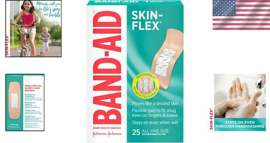 Flexible MotionMax Bandages – 25 Count Multipack, Waterproof & Comfortable