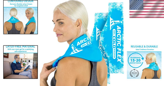 Flexible Reusable Neck Ice Pack - Cold Therapy Wrap for Headaches & Injuries