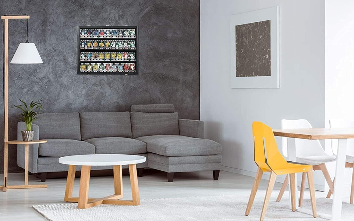 2 Pack Lockable Acrylic Sports Card Display Case - Shatter-Proof Black Design