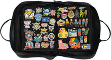Load image into Gallery viewer, Large Black Trading Pin Bag with Removable Zip Pages - Perfect for Collectors