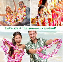 Load image into Gallery viewer, Vibrant 200 PCS Flower Lei Necklaces for Hawaiian Luau Parties &amp; Beach Events