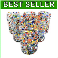 Load image into Gallery viewer, Unique 14 oz Multicolor Drinking Glasses - Eco-Friendly, Lead-Free &amp; Reusable