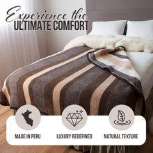 Load image into Gallery viewer, Warm &amp; Breathable Alpaca Wool Blanket - King Size, Durable &amp; Machine Washable