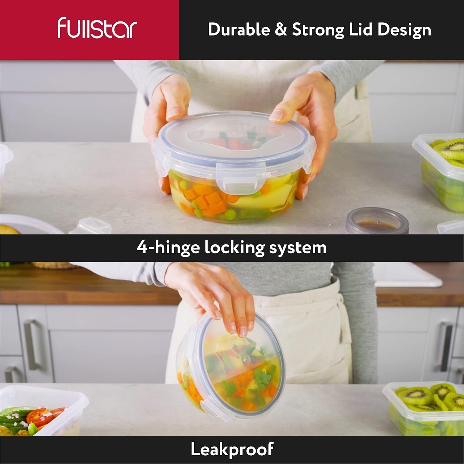 50-Piece BPA-Free Meal Prep Containers Set - Airtight, Leakproof, Stackable