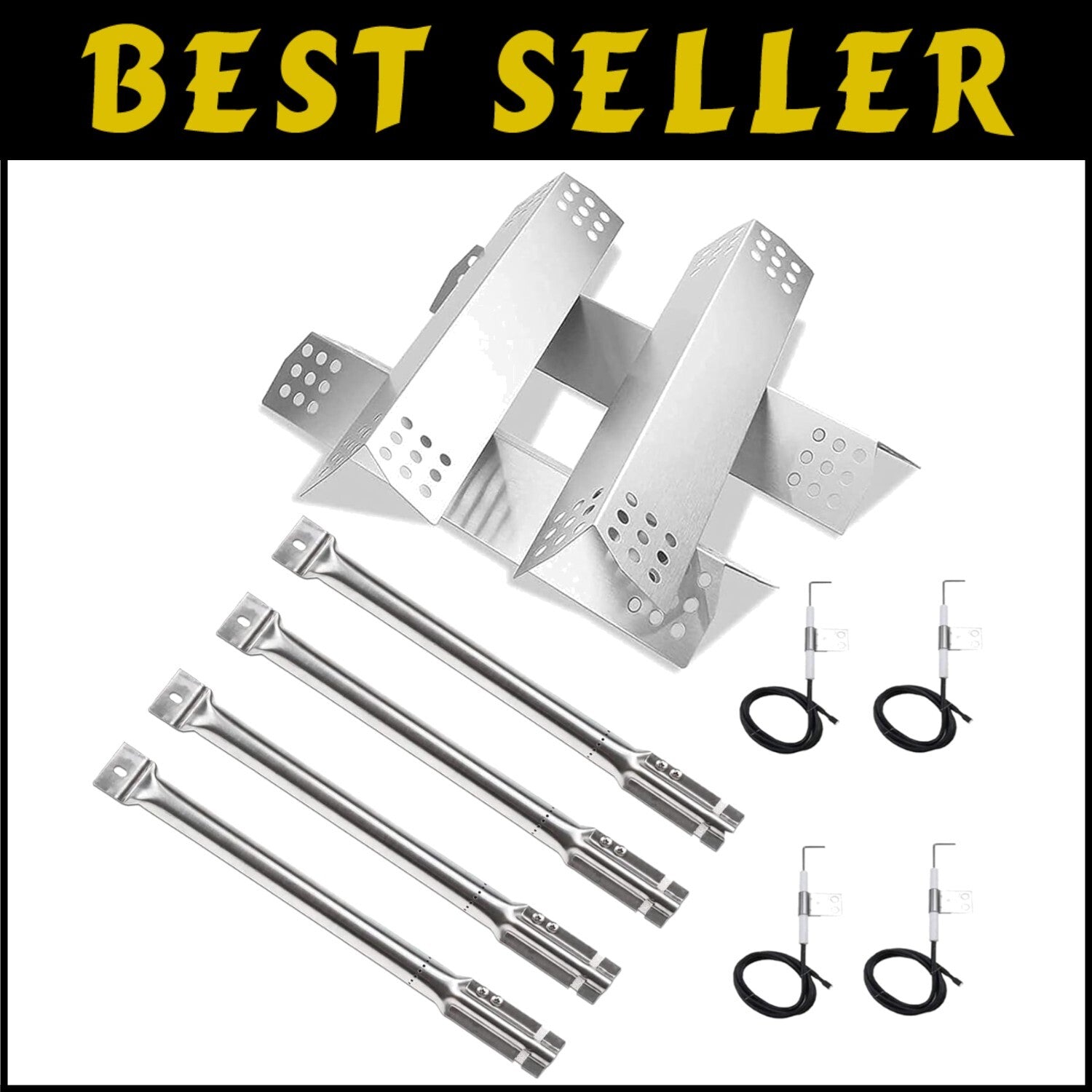 Master Forge Grill Replacement Parts - Stainless Steel Burners & Heat Plates