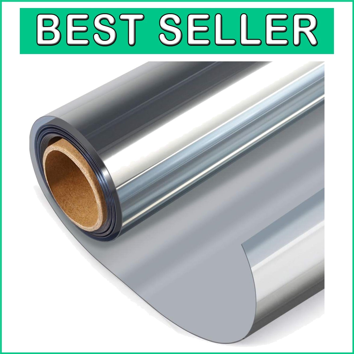 Elegant One Way Privacy Window Film - UV Blocking Silver Tint, 35.4 x 393.7 Inch