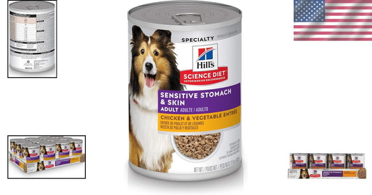 Premium Grain-Free Dog Food for Sensitive Skin & Stomach, 12.8 oz Can, 12 Count