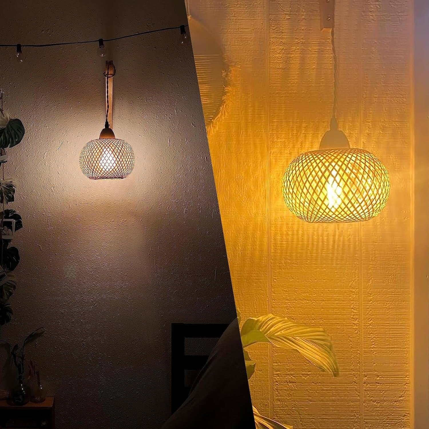 Rechargeable Boho Wall Sconces Set - Remote Controlled, 15 Colors & Dimmable