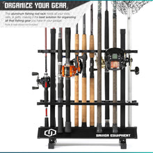Load image into Gallery viewer, Compact Fishing Rod Holder - 24 Slots for All Rod Types, Garage Essential