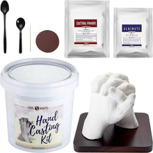Load image into Gallery viewer, Hand Casting DIY Kit with Elegant Mahogany Base - Ideal for Valentine's &amp; More