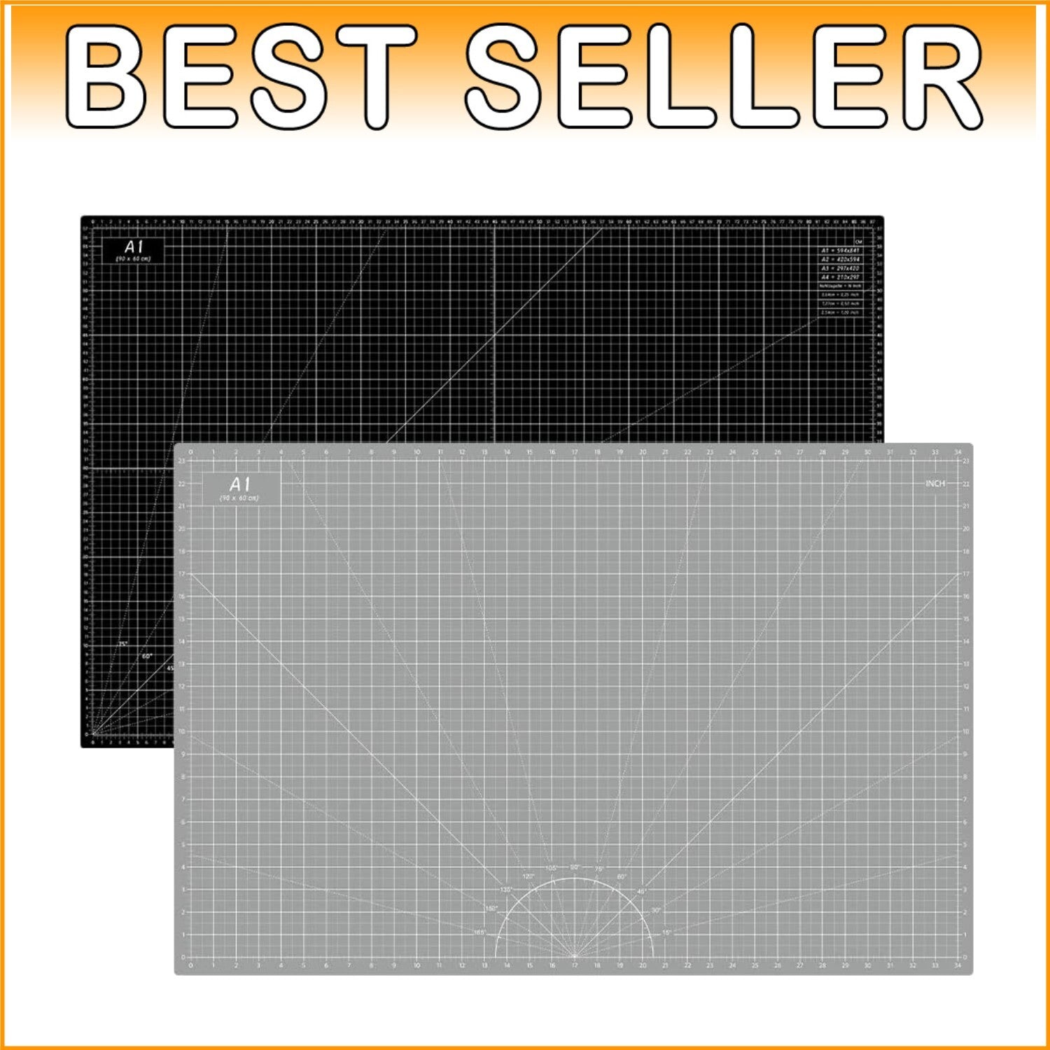 Double-Sided 5-Ply Cutting Board - 24 x 36 Inch Self-Healing Mat for Quilting