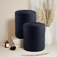 Load image into Gallery viewer, Durable 4mm Navy Macrame Craft Cord - 547yds for Wall Hangings and More