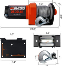 Load image into Gallery viewer, Compact 2500 lb Electric Winch with Steel Cable - Perfect for Boats &amp; Trailers