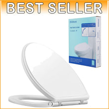 Load image into Gallery viewer, White Elongated Toilet Seat with Quick Release - Premium Quiet Close Design
