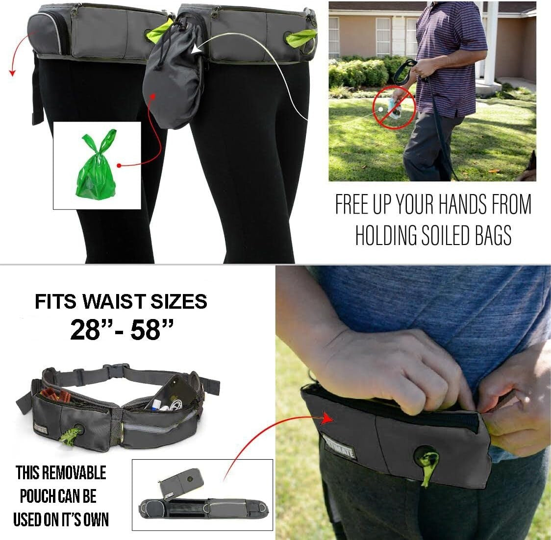 Ultimate Hands-Free Double Dog Leash System - Reflective Bungee for Safe Walks