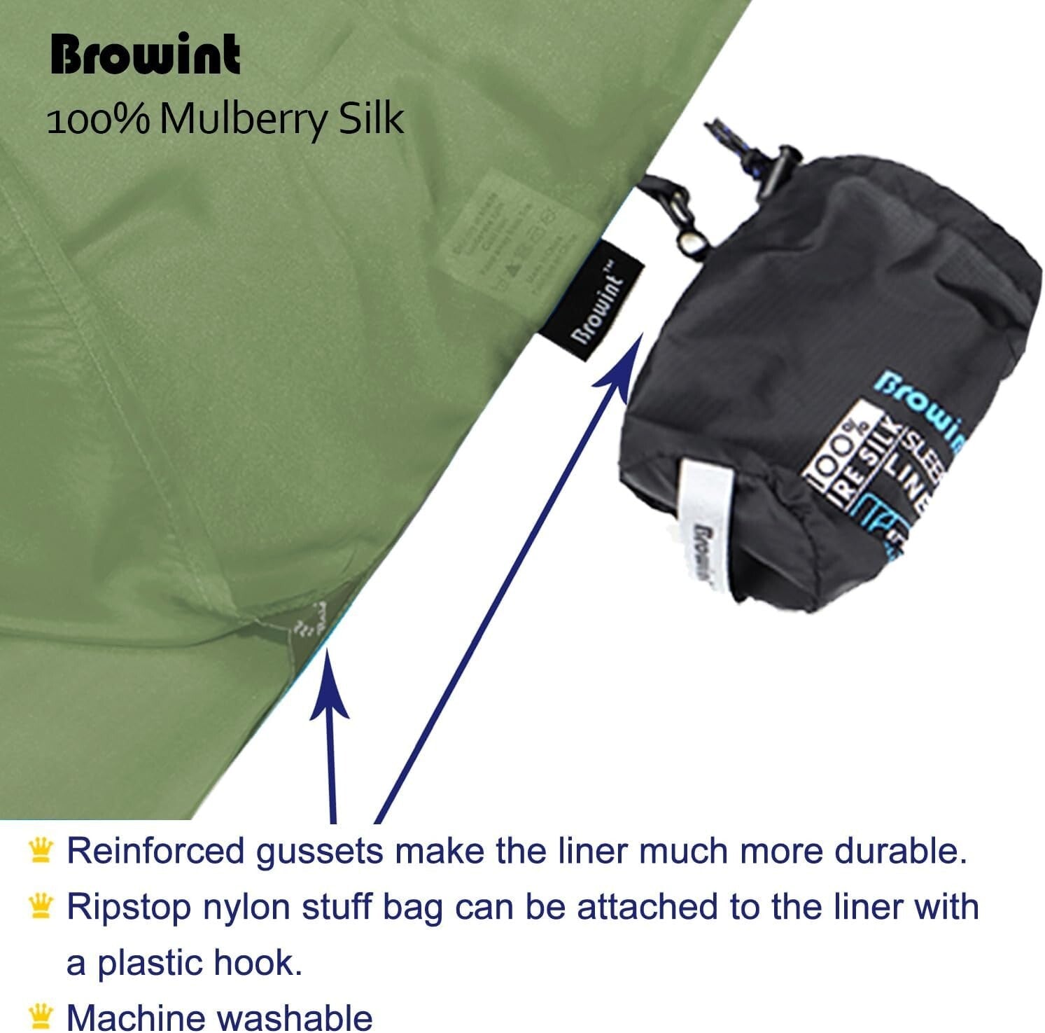 Luxury Silk Sleeping Bag Liner - Extra Wide 87"x43" for Ultimate Comfort