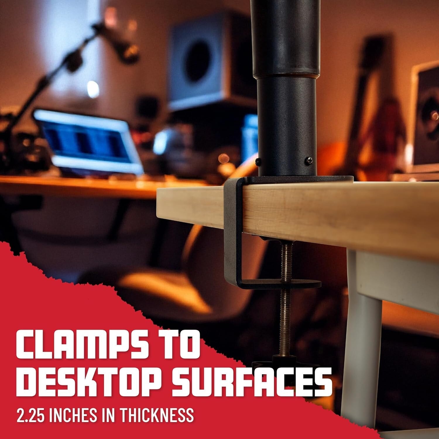 Adjustable Clamp-On Studio Monitor Stands - Elevate Your Audio Experience