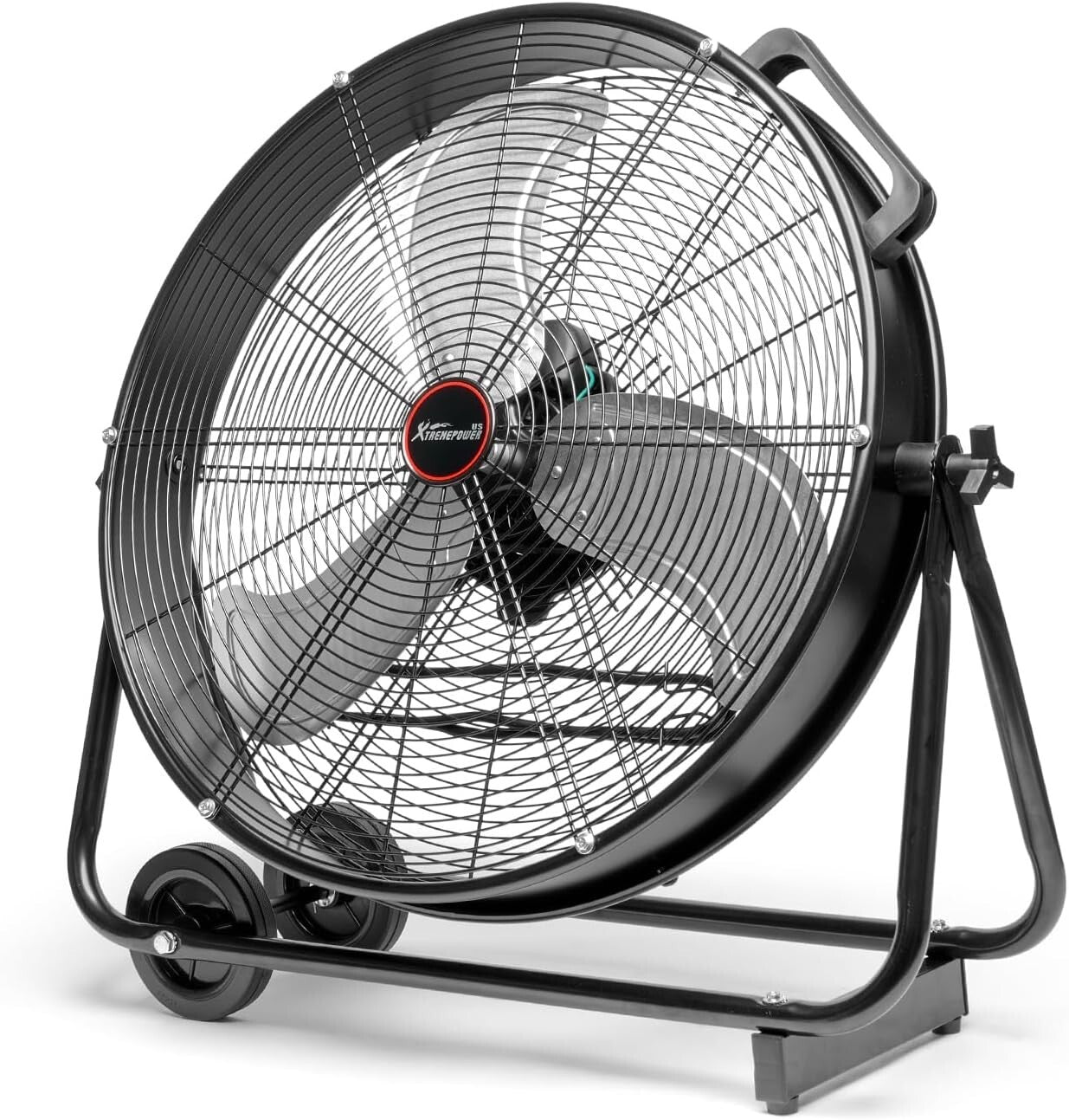 Durable High-Velocity 24-Inch Drum Fan with Adjustable Speed for Garage & Office