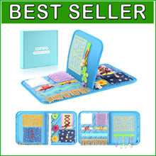 Load image into Gallery viewer, Interactive Fidget Blanket for Alzheimer’s Care - Soft Velvet &amp; Unique Textures