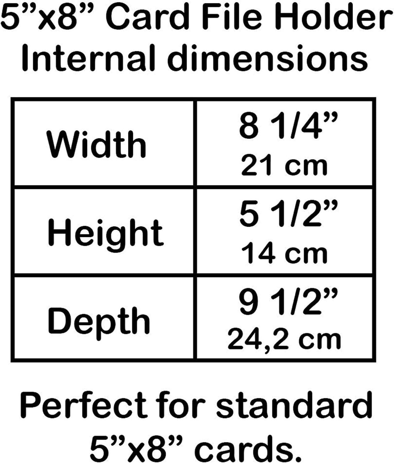 5x8 Heavy Duty Index Card Box - Purple with Crystal Lid for Organized Storage