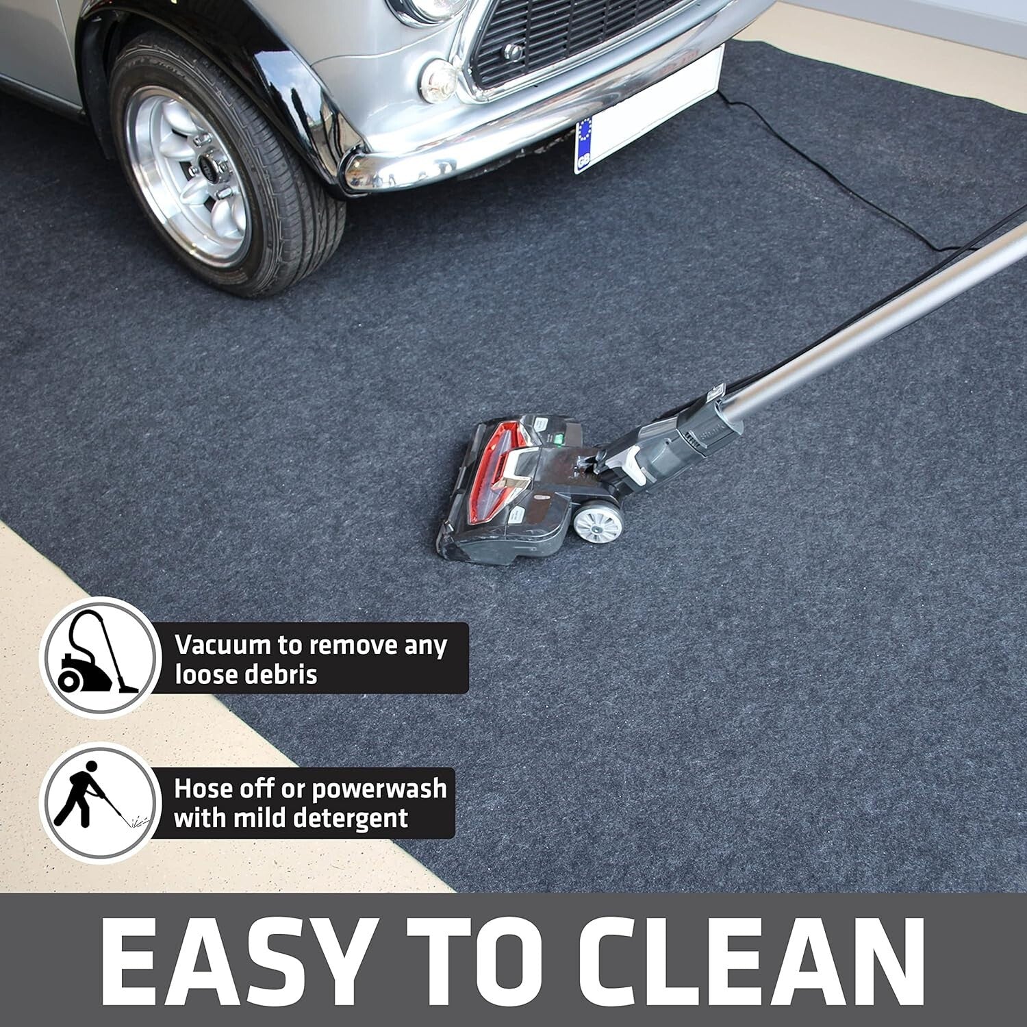 17' x 7'4" Slip-Resistant Garage Floor Mat - Waterproof, Stylish & Eco-Friendly