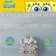 Load image into Gallery viewer, SpongeBob SquarePants Reversible 7-Piece Bedding Set - Eco-Friendly Queen Size