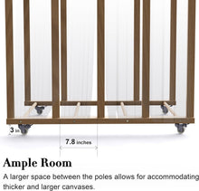 Load image into Gallery viewer, Stunning Four-Tier Beech Wood Art Rack with Lockable Wheels for Easy Transport