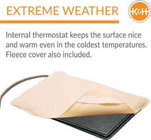 Load image into Gallery viewer, Durable Waterproof Cat Heating Pad with Fleece Cover - Ideal for Outdoor Use