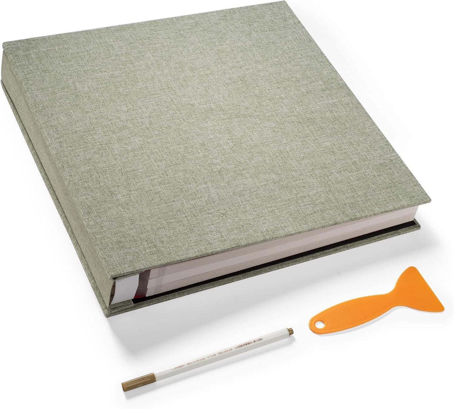 Elegant Linen Scrapbook Album - 4x6, 5x7, 8.5x11 Photos & 120 Sticky Pages