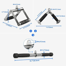 Load image into Gallery viewer, Premium Heavy-Duty Gym Attachments: V Bar, Rotating Handle, and Tricep Equipment