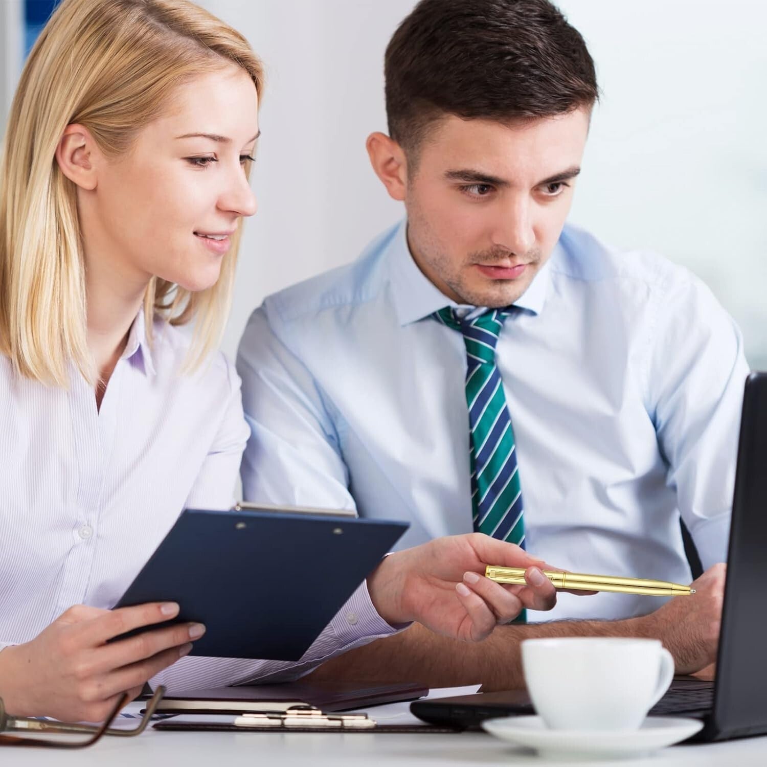 Classic Gold Metal Ballpoint Pens - Perfect for Weddings & Business Use (100)