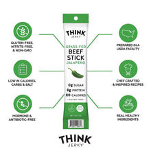 Load image into Gallery viewer, Chef-Crafted Jalapeno Beef Sticks - 10 Packs of Sugar-Free, Keto-Friendly Snacks