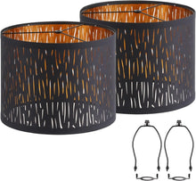 Load image into Gallery viewer, Versatile Dark Black Drum Lampshades - 12.7" for Table/Floor/Pendant Lights