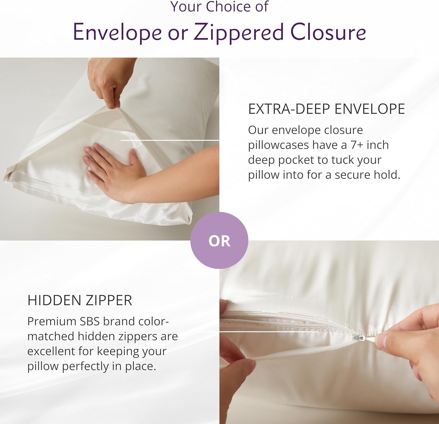 Mulberry Park 19 Momme Silk Pillowcase - Green Standard Size with Deep Closure