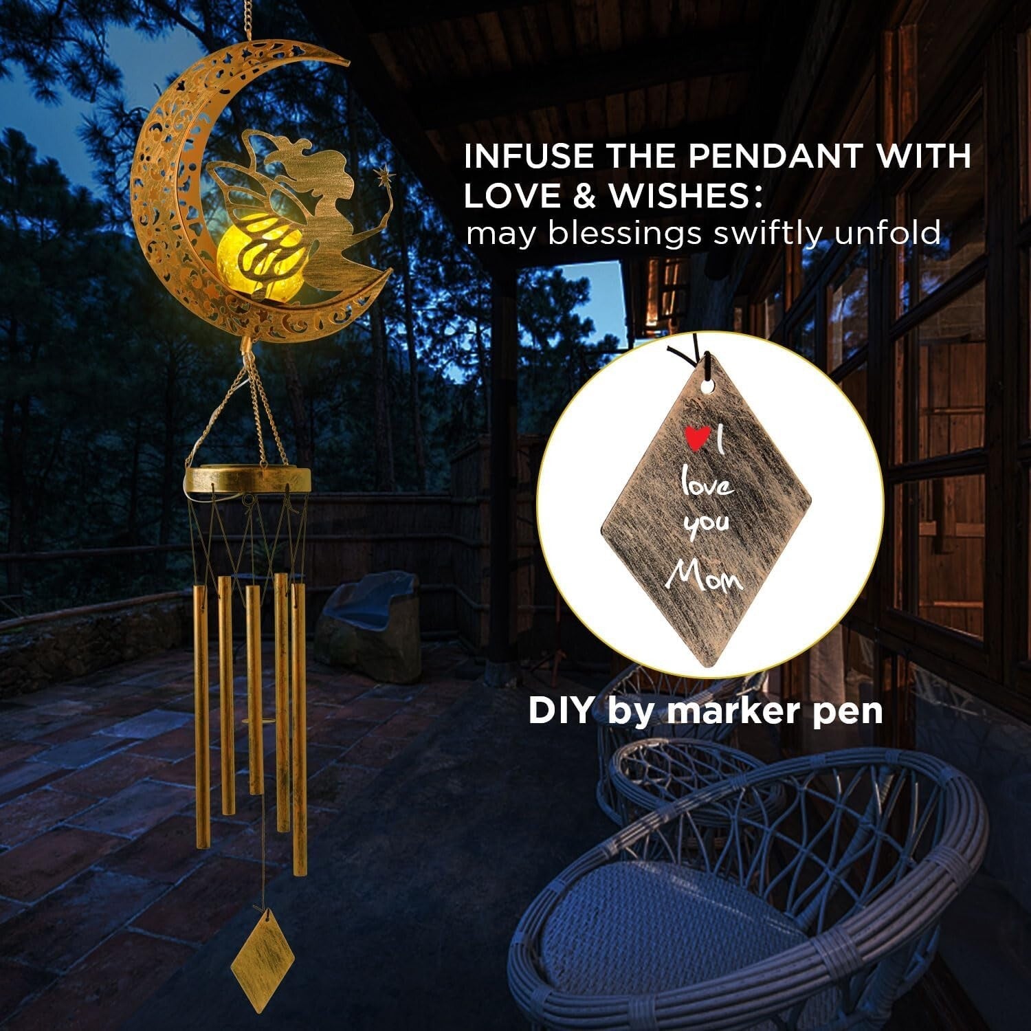 Beautiful Solar-Powered Wind Chimes - Unique Gifts for Birthdays & Celebrations