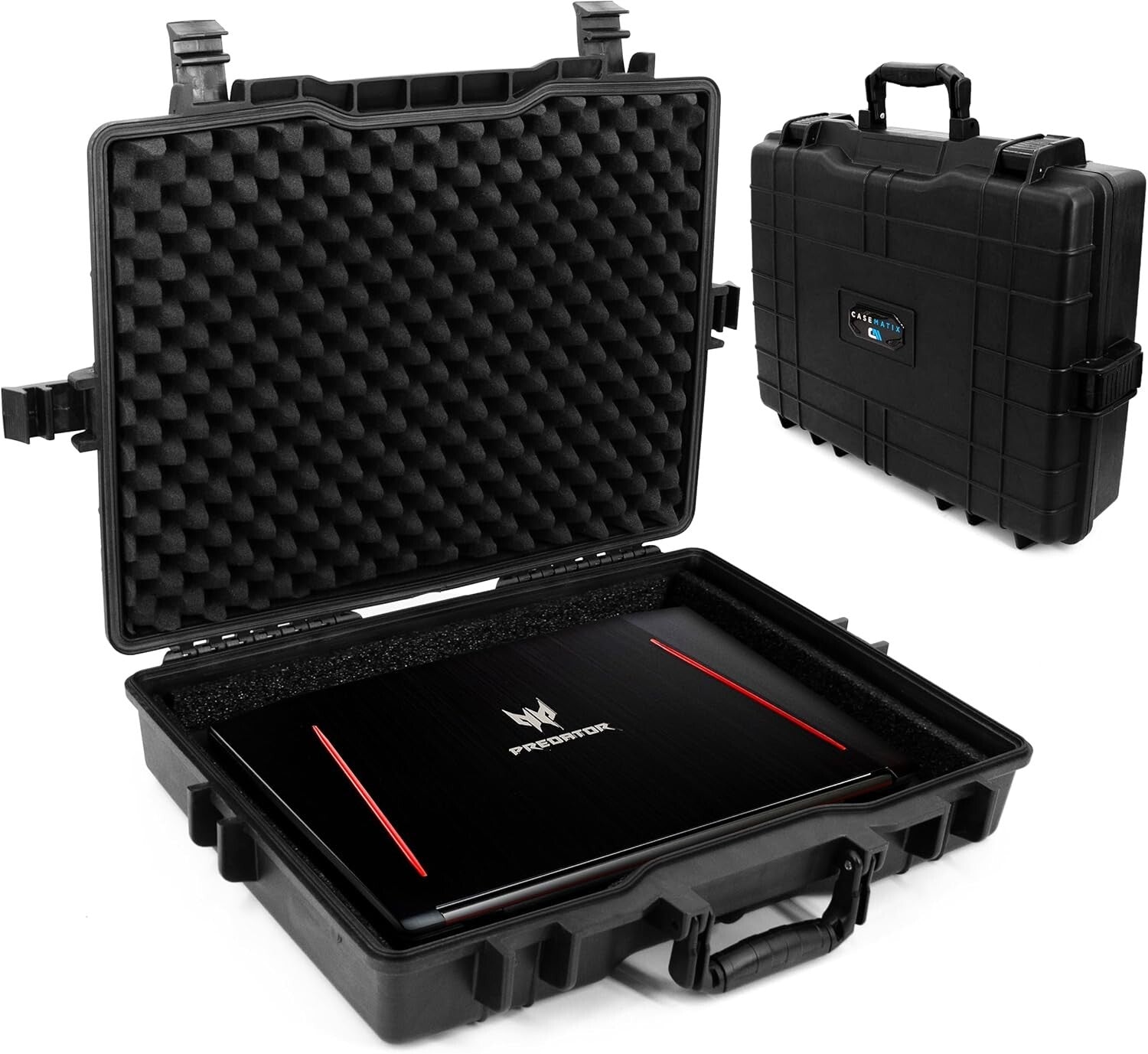 Durable Waterproof Hard Case with Foam for 15-17" Gaming Laptops - Secure Travel