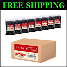Load image into Gallery viewer, Premium 12" Black Zip Ties 4000 Pack - Durable, Versatile, and Eco-Friendly