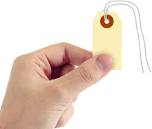 Load image into Gallery viewer, Durable Manila Blank Shipping Tags with Pre-Attached Strings - Pack of 1000